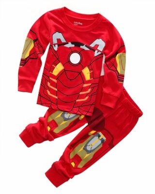 Iron man red pajamas for boys very high quality fashionable