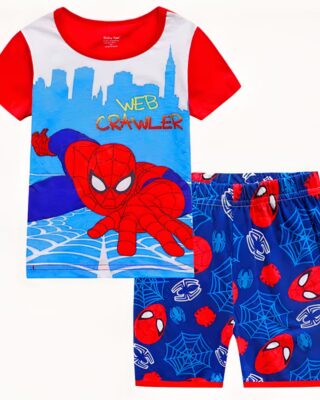 Spiderman summer pajamas in cotton for boys very high quality fashionable