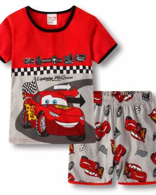 Two-piece pyjamas with McQueen motif from fashionable cotton coaches