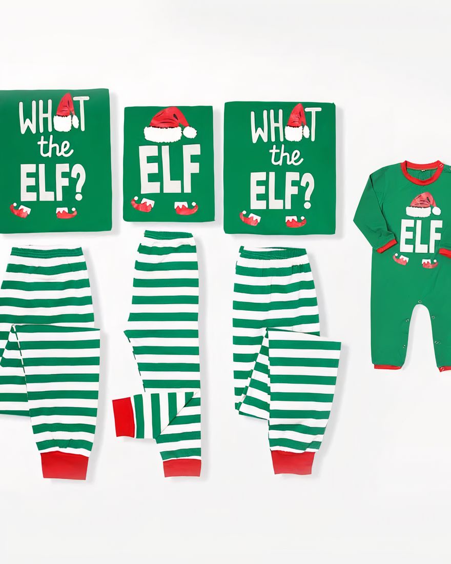 Christmas Elf Pajamas for the whole family in green very high quality fashionable