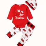 Christmas outfit with baby hat for boys and girls complete in fashion