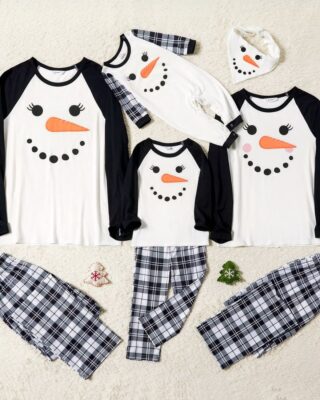 Christmas pyjamas snowman for the whole family in high quality fashion