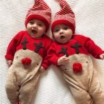 Christmas romper for newborn with striped hat for boy or girl very high quality fashionable