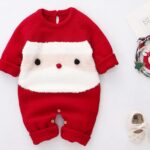 Christmas suits for newborns 0-24M boys and girls in red and white fashion