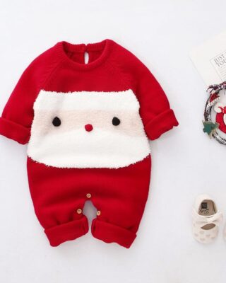 Christmas suits for newborns 0-24M boys and girls in red and white fashion