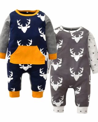 Long sleeve Christmas romper for newborn boys and girls very high quality fashionable