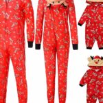 Pajama suit Red for the whole family complete with fashion