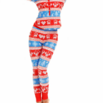 Women's red christmas pajama set top and pants very high quality fashion