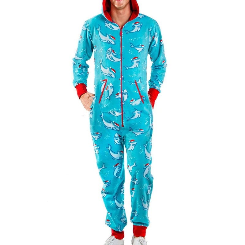 Men's printed cotton pajama suit worn by a very fashionable man