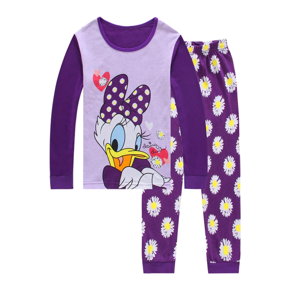 Daisy pyjama set for children purple fashionable