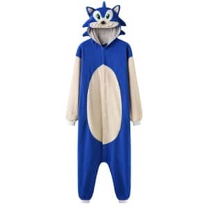 Sonic hooded pajama suit blue and white fashionable