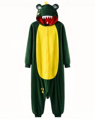 Crocodile pajama suit with fashionable hood