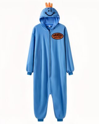 Mr. Meeseeks pajama suit with blue hood