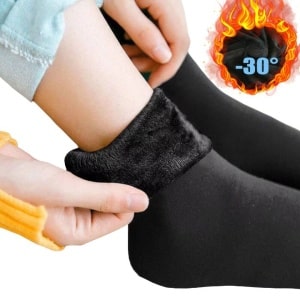 Thick thermal cashmere socks very comfortable black fashionable