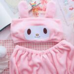 Adorable soft bunny set with a book background