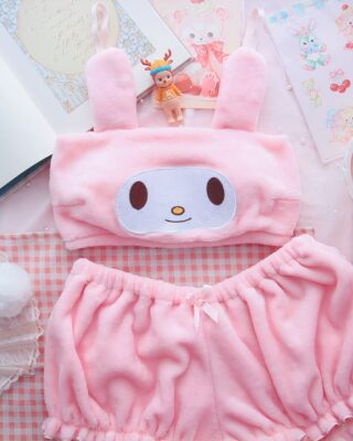 Adorable soft bunny set with a book background