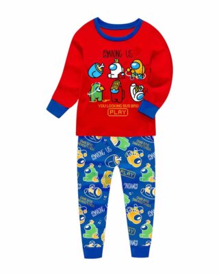 Among us pajama set for child with white background