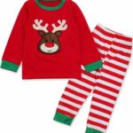 Jingle bells pajamas red and white with white background