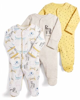 3-piece zebra print baby jumpsuit with white background