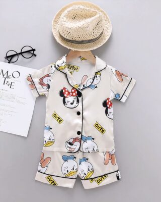 Disney summer pajamas for kids yellow