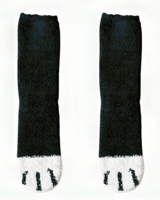 Winter sock pilou pilou - Cat paws pattern S35/42 black and white